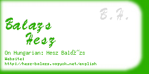 balazs hesz business card